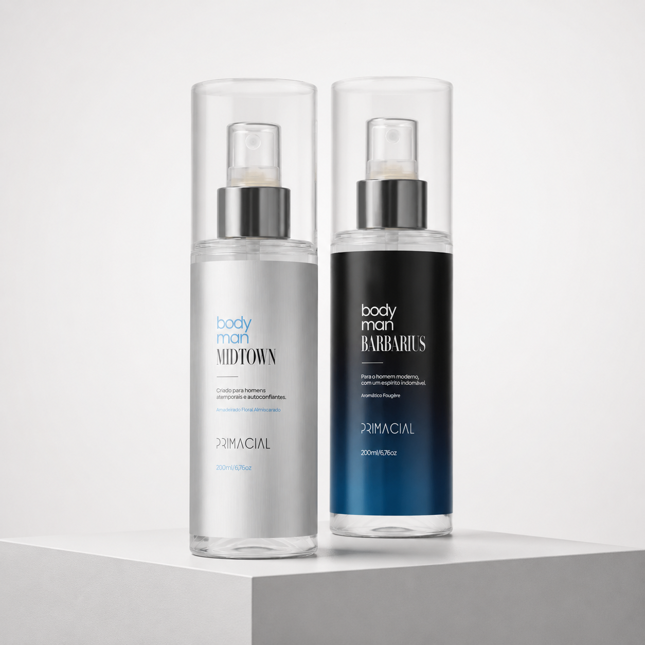 Kit Body Splash Midtown e Barbarius Primacial 200ml
